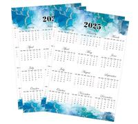 Mini 2025 Schedule Calendar Stickers 12 Monthly Planner Date Page Sticker Open-Dated Monthly Planning Labels for Customizing Undated Planners, Calendar 4 Pack (Watercolor)