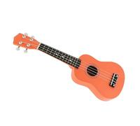 Mini 21 Inch Ukelele Basswood Body Rosewood Fingerboard Professional 4 String Ukulele Ukulele Starter Kit (Color : Orange)