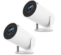 Mini 210° Smart Projector With Extra Large-Screen Display, Support 4k, Ultra-Quiet, Wifi And Bluetooth, 35"-130" Screen Video Projector, Portable Mini Projector (2Pcs, 4K)