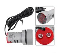 Mini 22mm Round Digital Thermometer with LED Display for, Fast for Response ABS Sensor for Industrial Control Cabinet,(DC5-12V)