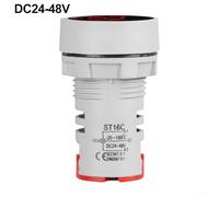 Mini 22mm Round Digital Thermometer with LED Display for, Fast for Response ABS Sensor for Industrial Control Cabinet,(DC24-48V)