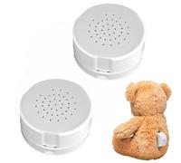Mini 2pcs Voice Recorder for Teddy Bears Plush Toys Baby Dolls DIY Gifts Compact Sound Recorder Button Box Recordable Voice Device Voice Box for Perso, 60 Second Recording, DIY Customizable Messages