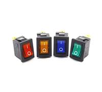 Mini 3 Pin Dashboard On Off Position Rocker Switch Illuminated Spst with Light (Color : Red)(Green)