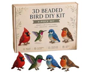 Mini 3D Animal Bead DIY Kit For Kid & Beginners, 4 Cute Beaded Animal Craft Set With Step-by-Step Instructions, Birthday Gift For Girls Boys Animals Lovers, Desktop Office Decor & Bookshelf Display