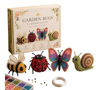 Mini 3D Beaded Animal Kit, 4-Pack Creative Bead Embroidery Kit, 3D Animals & Bird Beads Craft Set with Instruction, Stress Relief DIY Decoration Kits for Adults Teens Beginners Crafting