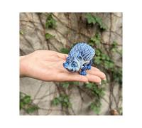 Mini 3d Printed Animals Articulated Animals Hedgehog for Surprise Fantasy Gifts Executive Desk Toys-Blue Silver||10cm/3.9in