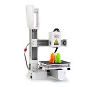 Mini 3D Printer, Compact High Accuracy FDM 3D Printer, Fast Heating Frequency Division Multiplexing 3D Printer for Beginner, 100 X 100 X 100mm, 1.75mm PLA & TPU Filament (White)