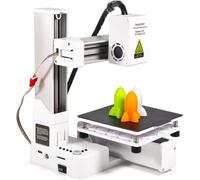 Mini 3D Printer For Beginners, Compact Auto Leveling 3D Printer With 100x100x100mm Build Volume, Fast Heating, Supports PLA & TPU Filaments For Home & School Projects(White)