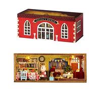 Mini 3D Wooden Doll House Craft Model with LED,DIY Miniature and Furniture Dollhouse Kit,Creative Room Idea for Valentine's Day Birthday Gift (Bella's Living Room)