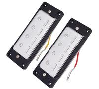 Mini 4 string Bass Guitar Humbucker Pickups with Black Ring Chrome Set of 2pcs