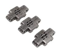 Mini 43mm Door Lock Hinges Invisible 180 Degree Zinc Alloy Cross Hinge for Cabinet Jewel Box Hardware Door with Black Plated Stable Performance for Folding and