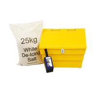 WINTER 50L LOCKABLE GRIT BIN 25KG SALT KIT