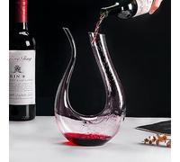 Mini 600ml Wine Decanter - 100% Lead-Free U Shaped Crystal Glass Wine Carafe Hand-Blown Red Wine Decanter Carafe