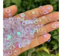 Mini 6mm Colorful Double Rings Round Sequins for Sewing DIY Handmade Jewelry Clothing Decorative Double Circle Sequins