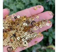 Mini 6mm Colorful Double Rings Round Sequins for Sewing DIY Handmade Jewelry Clothing Decorative Double Circle Sequins