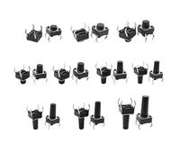 Mini 6x6mm Tactile Tact Push Button Switch 4Pin DIP PCB Panel Momentary Self-Reset Switch 6 * 6 * 4.3/5/6/7/8/9/10/11/12/13mm 50Pcs(6x6x4.3mm)