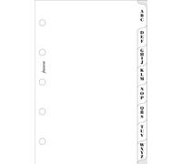 Mini A-Z index white 3 letters