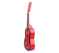Mini Acoustic Wooden Guitar Red 23 inch Portable For Kids & Student Beginner