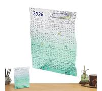 Mini Acrylic Desktop Calendar Clear Planner Block Sleek Table Organizer Stylish Monthly Reference Stable Structure Student Study Area Office Setting Accessory Practical Schedule View Element | For Wor