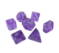 Mini Acrylic Polyhedral Dices Clear Small Size Multi-Sided Game Dices Portable Board Game Dices For Role Playing Game Portable Vintage Multi-Sided Acrylic Dices Tabletop Game Decoration
