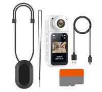 Mini Action Camera - Thumb Sized Video Recorder, Magnetic Sports Cam | Portable Compact Camcorder With 180 Degree Angle Lens, Handsfree Wearable For Travel Adventures, Pet Walking Activities, Cycling