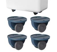 Mini Adhesive Wheels - Box Caster Wheels - 4 Piece Moving Small, Self Adhesive Miniature Pulleys For Storage Bins, Cabinet Drawer, Small Furniture