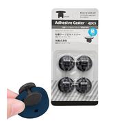 Mini Adhesive Wheels | Box Caster Wheels | Mini Rolling, Small For Projects, 4 Sticky Pulleys, Furniture Pulley Caster For Moving Carton
