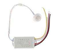 Mini Adjustable Infrared Sensor Human Body Induction Switch for Light Lamp High Sensitivity Automatic On Off Energy Saving for Kitchen Cabinet Lighting White ABS Plastic