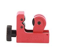 Mini Adjustable Tube Hose Tubing Cutter Heavy Duty Sharp Blade Quick Cutting Tool for Copper Aluminum PVC Pipes 3mm to 22mm Diameter Zinc Alloy Red Black 4.8cm