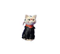 Mini Adorable Horror Character Cat Figurine, Spooky Sculpture for Halloween Decoration, Creative Home Desktop Ornament, Festive Atmosphere Decor
