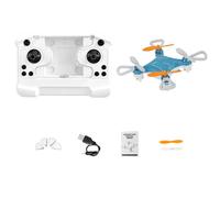 Mini Aerobatic 4-Axis Drone, Beginner Mini Drone Miniature Body, High-Brightness Night Navigation Light, One-Button Start/Landing, Headless Mode, 360° Rotation, Wing Protection Rc Gift (Blue, 1 PC)