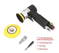 Mini Air Angle Sander Pneumatic Polishing Grinding Machine 2inch 3inch Sanding Pad - High Speed Compact Design, Low Air Consumption for Auto Body and Woodworking