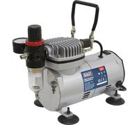 Mini Air Brush Compressor - Quiet Running - 122W Electric Motor - Oil Free