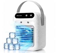 Mini Air Conditioning Unit, Portable Air Conditioner - 3-in-1 Evaporative Cooler & Rechargeable Misting Fan with Water Tank for Home Office Camping Outdoor
