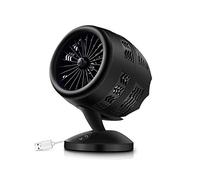 Mini Air Cooler Fan Desk Double-blade Turbo Fans Adjustable Two Speed Cooling Office Home Travel(Black)