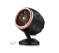 Mini Air Cooler Fan Desk Double-blade Turbo Fans Adjustable Two Speed Cooling Office Home Travel(Black)