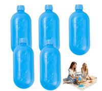 Mini Air Cooler Ice Packs, Reusable Freezer Blocks for Air Conditioning Fan, Instant Cooling Ice Crystal Boxes for Personal Coolers Lunch Camping Travel Boxes (Blue A-5pcs)