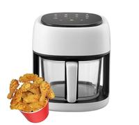 Mini Air Fryer One-touch Digital Control Preset 4.5 L Visual Multi-function Electric Fryer Suitable for French Fries, Steak, Fish, Shrimp, Chicken(White)