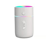 Mini Air Humidifier USB Essential Oil Diffuser Car Purifier Home Aroma Anion Mist Maker With LED Night Light for Office,Baby Room,Car (White)