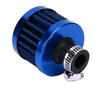 Mini Air Intake Filter, 25mm/1in Nonwoven Fabric Crankcase Breather, Universal Car Accessory, Blue, 50x58mm