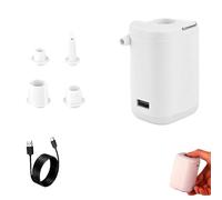 Mini Air Pump, Mini Portable Air Pump with Light, 4 in 1Tiny Multi-Function Air pump with,for Air Mattress, Outdoor Lighting Camping Tent Light (white,2400 mAh)