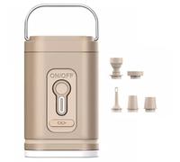 Mini Air Pump, Portable Air Pump, 5 Nozzles Rechargeable Cordless 1200mAh Electric with LED for Inflatables/Deflatables