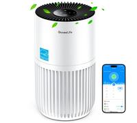 Mini Air Purifier for Bedroom, HEPA Smart Filter Air Purifier with App Alexa Control for Pet Hair, Odors, Pollen, Smoke, Portable Air Cleaner with 3