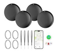 Mini Air Tags Smart Tracker Work with Apple Find My (iOS Only) 4-Pack, IP67 Waterproof, Keys Finder and Item Locator for Keys, Bags,Luggage and More (Not for Android)