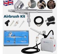 Mini Airbrush Compressor Kit Dual Action Air Brush Gun Tattoo Tool