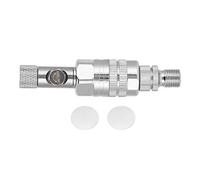 Mini Airbrush Moisture Trap with Adjustable Airflow Control Valve, Copper Chrome Air Filter for Spray Guns, Oil Water Separator with Filter Cotton for Air Brush Systems
