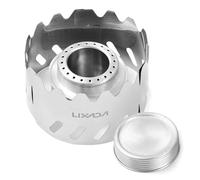 Mini Alcohol Backpacking Stove Lightweight Spirit Burner with Aluminium Stand Windscreen for Camping Hiking Picnic (60g, 100ml Capacity)