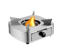 Mini Alcohol Stove Burner Stainless Steel Adjustable Firepower Windproof Drawer Style Burner for Barbecue Hotpot Outdoors Cooking