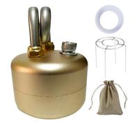 Mini Alcohol Stove, Ultra-Lightweight 3.5oz Alcohol Heater with Stand, Portable Brass Backpacking Stove for Boiling Water, Outdoor Camping Hiking & Emergency|Backpacking Stoves