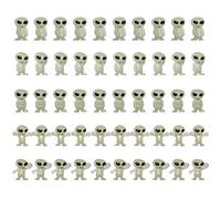 Mini Alien Figures, Tiny Aliens Figurine 50Pcs, Glow in the Dark Alien Figurine for Kids, Small Figurines to Hide